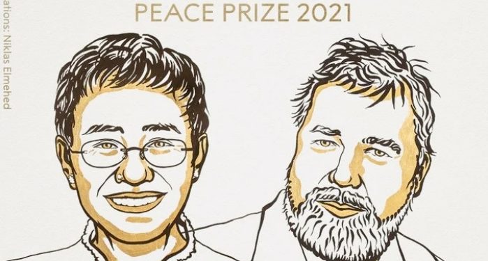 Nobel Barış Ödülü, Filipinli ve Rus gazetecilere