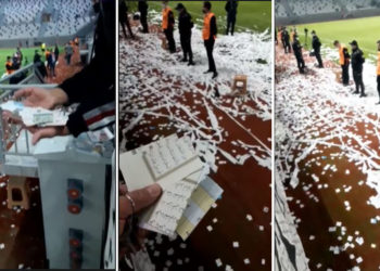 Ordu’da skandal; Kur’an sayfaları konfeti yapılıp futbol maçında fırlatıldı