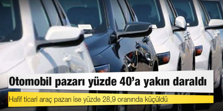 Otomobil pazarı yüzde 40’a yakın daraldı