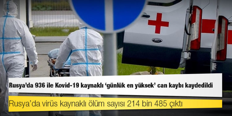 Rusya'da 936 ile Kovid-19 kaynaklı 'günlük en yüksek' can kaybı kaydedildi