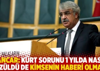 Sancar: Kürt sorunu 1 yılda nasıl çözüldü de kimsenin haberi olmadı