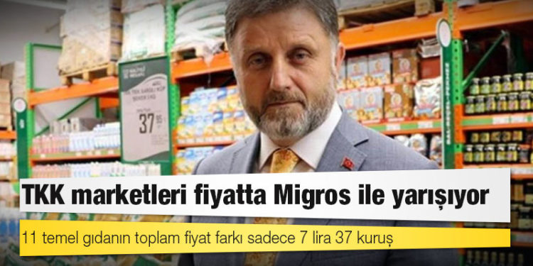TKK marketleri fiyatta Migros ile yarışıyor: 11 temel gıdanın toplam fiyat farkı sadece 7 lira 37 kuruş