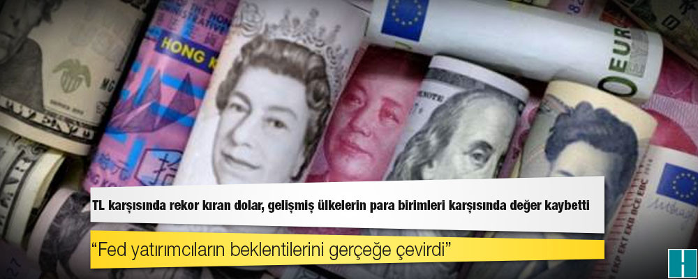 TL karşısında rekor kıran dolar, gelişmiş ülkelerin para birimleri karşısında değer kaybetti