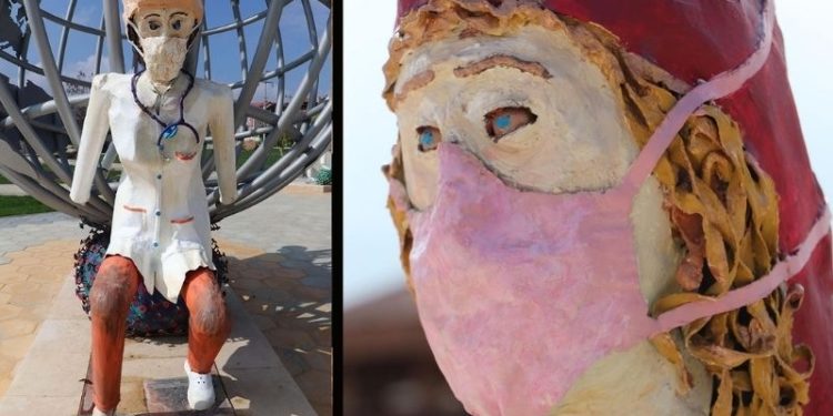 Tartışılan sağlık çalışanı heykelleri kaldırıldı