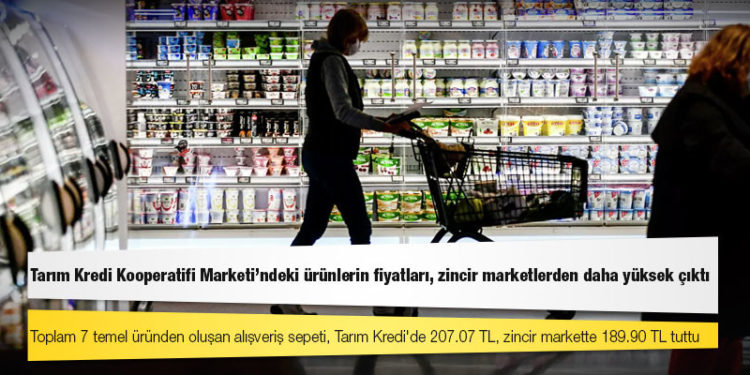 Tarım Kredi Kooperatifi Marketi'ndeki ürünlerin fiyatları, zincir marketlerden daha yüksek çıktı