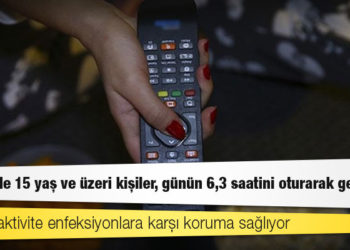 Türkiye'de 15 yaş ve üzeri kişiler, günün 6,3 saatini oturarak geçiriyor