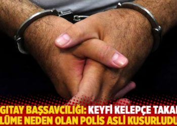 Yargıtay Başsavcılığı: Keyfi kelep&ccedil;e takarak &ouml;l&uuml;me neden olan polis asli kusurludur