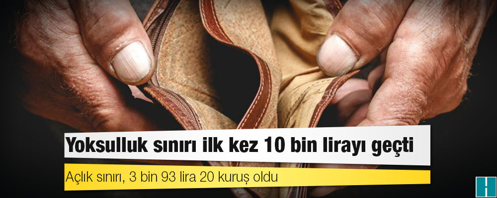 Yoksulluk sınırı ilk kez 10 bin lirayı geçti