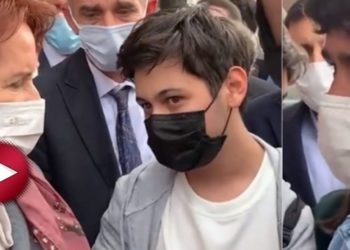 &Uuml;niversiteli gen&ccedil; Meral Akşener&rsquo;e ellerini g&ouml;sterip ağladı