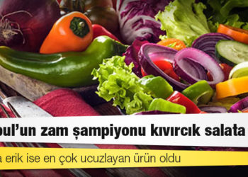 İstanbul’un zam şampiyonu kıvırcık salata oldu