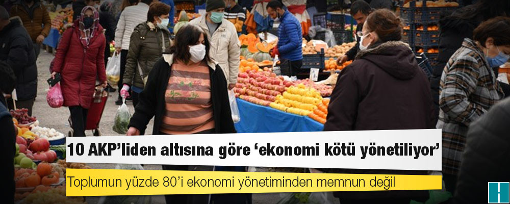 ‘Çarşı-pazar’ anketi: 10 AKP’liden altısına göre ‘ekonomi kötü yönetiliyor’