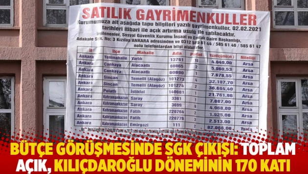 Bütçe görüşmesinde SGK çıkışı: Toplam açık, Kılıçdaroğlu döneminin 170 katı