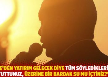 "BAE&rsquo;den yatırım gelecek diye t&uuml;m s&ouml;ylediklerinizi yuttunuz, &uuml;zerine bir bardak su mu i&ccedil;tiniz?"