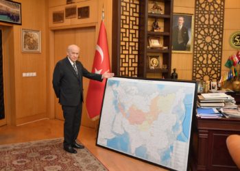 Bahçeli Türk Dünyası haritasını paylaşarak Erdoğan’ı tebrik etti