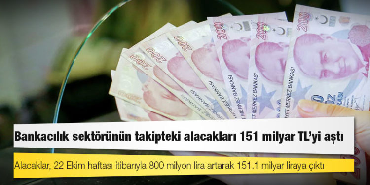 Bankacılık sektörünün takipteki alacakları 151 milyar TL'yi aştı