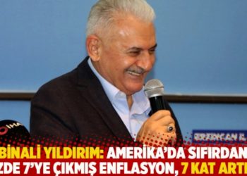Binali Yıldırım: Amerika&rsquo;da sıfırdan y&uuml;zde 7&rsquo;ye &ccedil;ıkmış enflasyon, 7 kat artış...