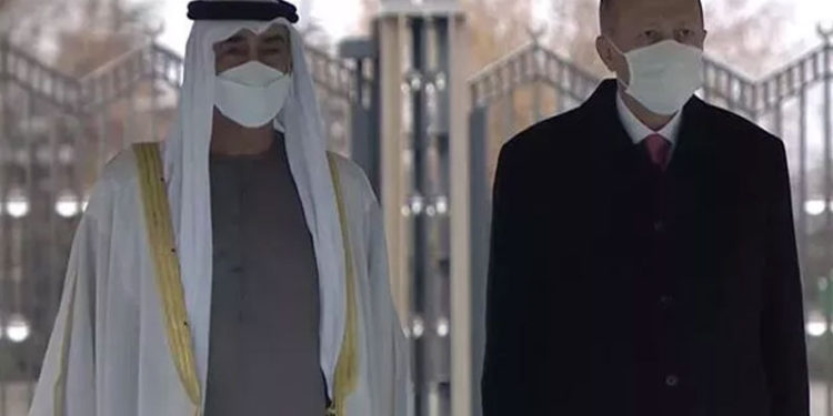 Cumhurbaşkanı Erdoğan, BAE Veliaht Prensi Zayed El Nahyan'ı resmi törenle karşıladı
