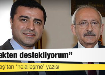 Demirtaş’tan ‘helalleşme’ yazısı: Yürekten destekliyorum