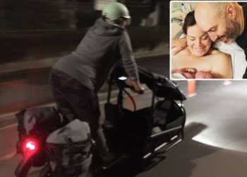 Doğum sancısı başlayan milletvekili, hastaneye bisiklet sürerek yetişti