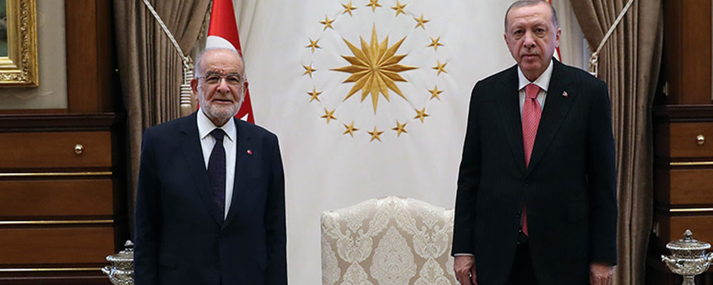 Erdoğan, Saadet Partisi lideri Karamollaoğlu'nu Beştepe'de kabul etti