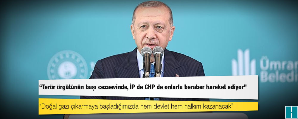 Erdoğan: Terör örgütünün başı cezaevinde, İP de CHP de onlarla beraber hareket ediyor