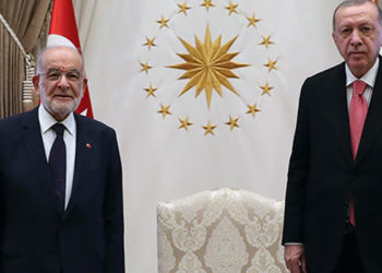 Erdoğan, Saadet Partisi lideri Karamollaoğlu'nu Beştepe'de kabul etti