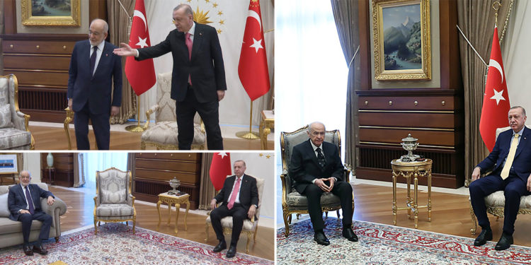 Erdoğan yanındaki koltuğu boş bıraktı, Karamollaoğlu’nu kendinden uzağa oturttu