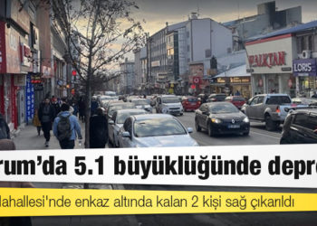 Erzurum'un Köprüköy ilçesinde 5,1 büyüklüğünde deprem meydana geldi