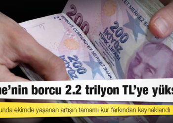 Hazine'nin borcu 2.2 trilyon TL'ye yükseldi