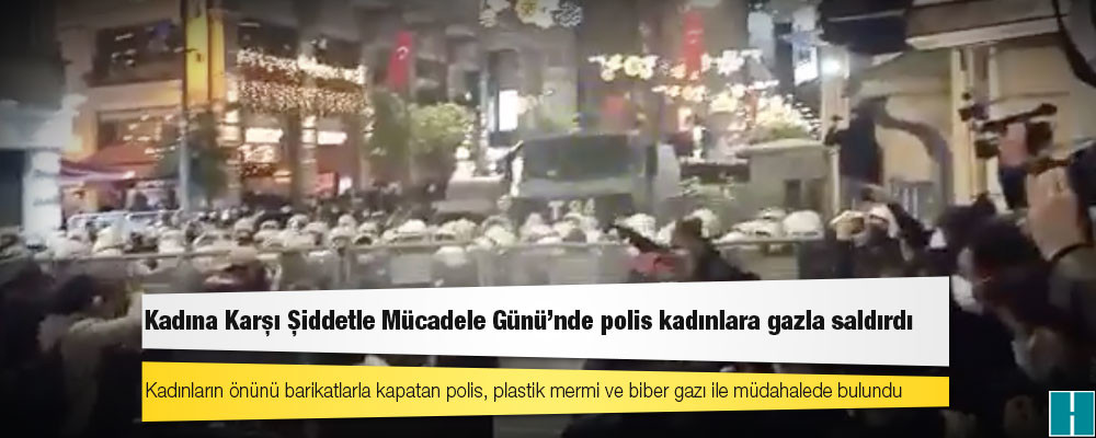 Kadına Karşı Şiddetle Mücadele Günü’nde polis kadınlara gazla saldırdı