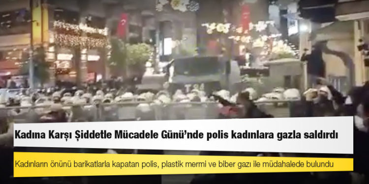 Kadına Karşı Şiddetle Mücadele Günü’nde polis kadınlara gazla saldırdı