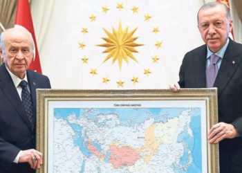 Kremlin'den Bahçeli'nin 'Türk dünyası' haritası yorumu: Altay üzerinde bir kırmızı yıldız olmalı
