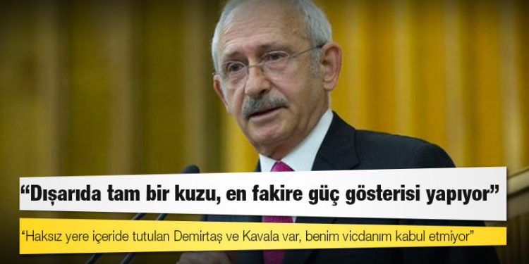 Kılıçdaroğlu: Haksız yere içeride tutulan Demirtaş ve Kavala var, benim vicdanım kabul etmiyor