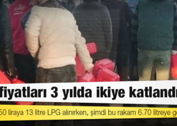 LPG fiyatları 3 yılda ikiye katlandı