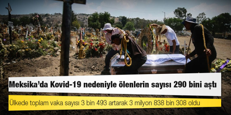 Meksika'da Kovid-19 nedeniyle ölenlerin sayısı 290 bini aştı