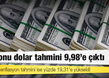 Merkez Bankası anketi: Yıl sonu dolar tahmini 9,98'e çıktı