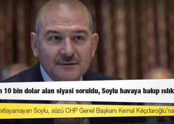 Peker’den 10 bin dolar alan siyasi soruldu, Soylu havaya bakıp ıslık çaldı