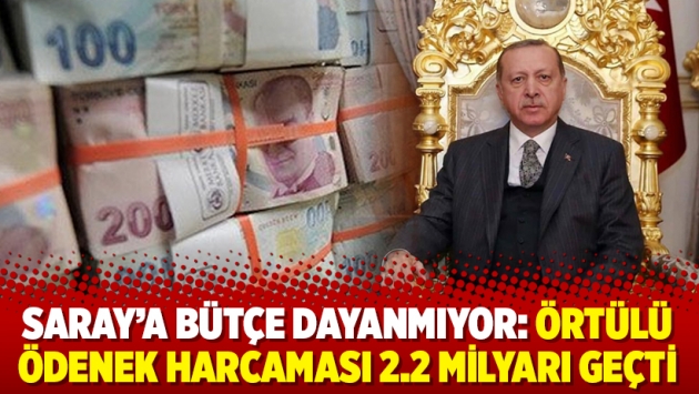 Saray’a bütçe dayanmıyor: Örtülü ödenek harcaması 2.2 milyarı geçti