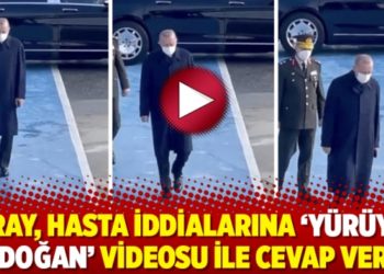 Saray, hasta iddialarına &lsquo;y&uuml;r&uuml;yen Erdoğan&rsquo; videosu ile cevap verdi