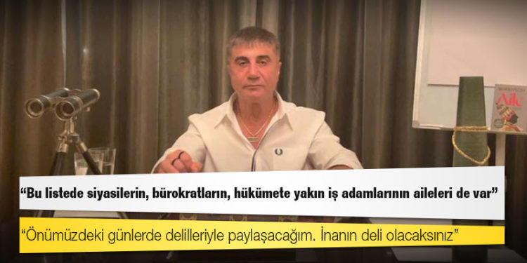 Sedat Peker'den 'yasadışı bahis' iddiası: "Bu listede siyasilerin, bürokratların, hükümete yakın iş adamlarının aileleri de var"