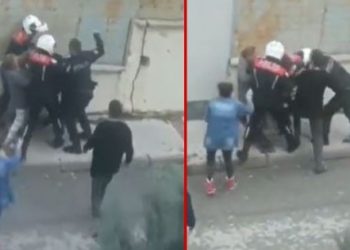 Sokak ortasında vatandaşı darp edip küfür eden polis görevden uzaklaştırıldı