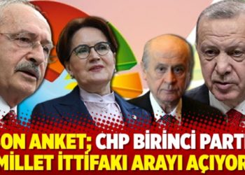 Son anket; CHP birinci parti, Millet İttifakı arayı a&ccedil;ıyor