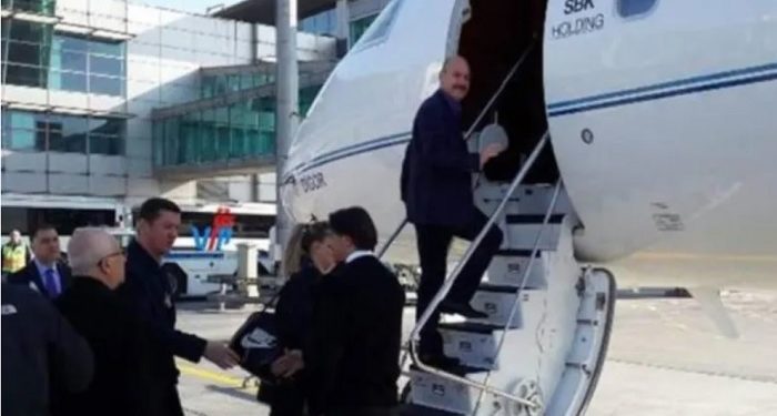 Soylu’nun SBK uçağına binerken fotoğrafı ortaya çıktı
