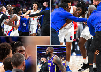 Stewart'a dirsek attı ortalık karıştı; LeBron James'in oyundan atıldığı maçı Lakers kazandı!