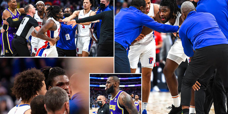 Stewart'a dirsek attı ortalık karıştı; LeBron James'in oyundan atıldığı maçı Lakers kazandı!