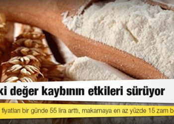 TL'deki değer kaybının etkileri sürüyor; toptan un fiyatları bir günde 55 lira arttı, makarnaya en az yüzde 15 zam bekleniyor