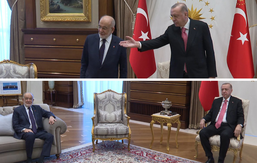 Temel Karamollaoğlu’nun oturacağı koltuğu Erdoğan gösterdi