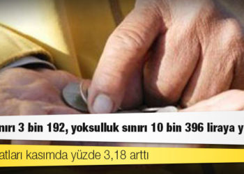 Türk-İş: Açlık sınırı 3 bin 192, yoksulluk sınırı 10 bin 396 liraya yükseldi