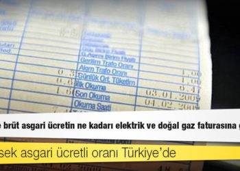 Türkiye'de brüt asgari ücretin ne kadarı elektrik ve doğal gaz faturasına gidiyor?