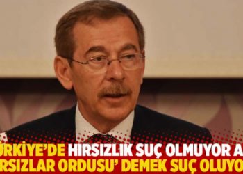 "T&uuml;rkiye'de hırsızlık su&ccedil; olmuyor ama 'hırsızlar ordusu' demek su&ccedil; oluyor"